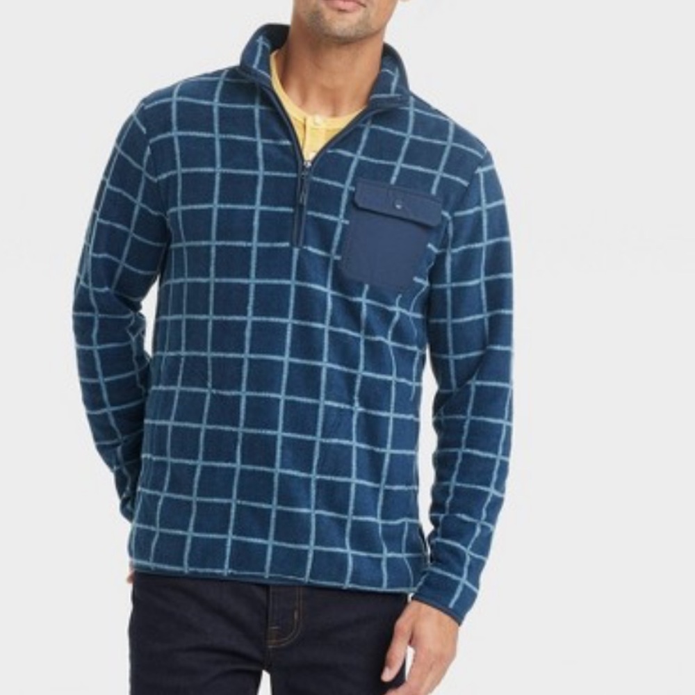 Goodfellow & co - fleece 1/2 zip pullover - men’s - size medium